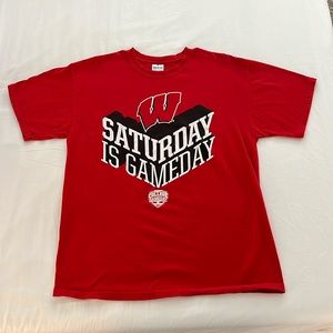 Wisconsin Badgers ESPN College Gameday “Saturday Is Gameday” Shirt, Large